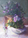 Violet Pansies  SOLD