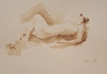 Nude Study Sepia Watercolor