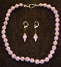 Dusty Eggplant Hand Rolled Porcelain Beads and Earrings