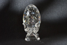 Steuben Crystal Footed Egg with Controlled Bubbles
