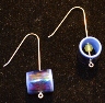 Twilight Hand Made Porcelain Tube Earrings