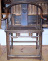 Pair of 18th Century Chinese Walnut Horseshoe Armchairs