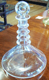 Steuben ships decanter, additional view