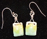 Calypso Mist Hand Made Porcelain Little Rectangle Earrings