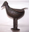 Edo, Benin, West African cast brass sculpture of a cockerel, additional view